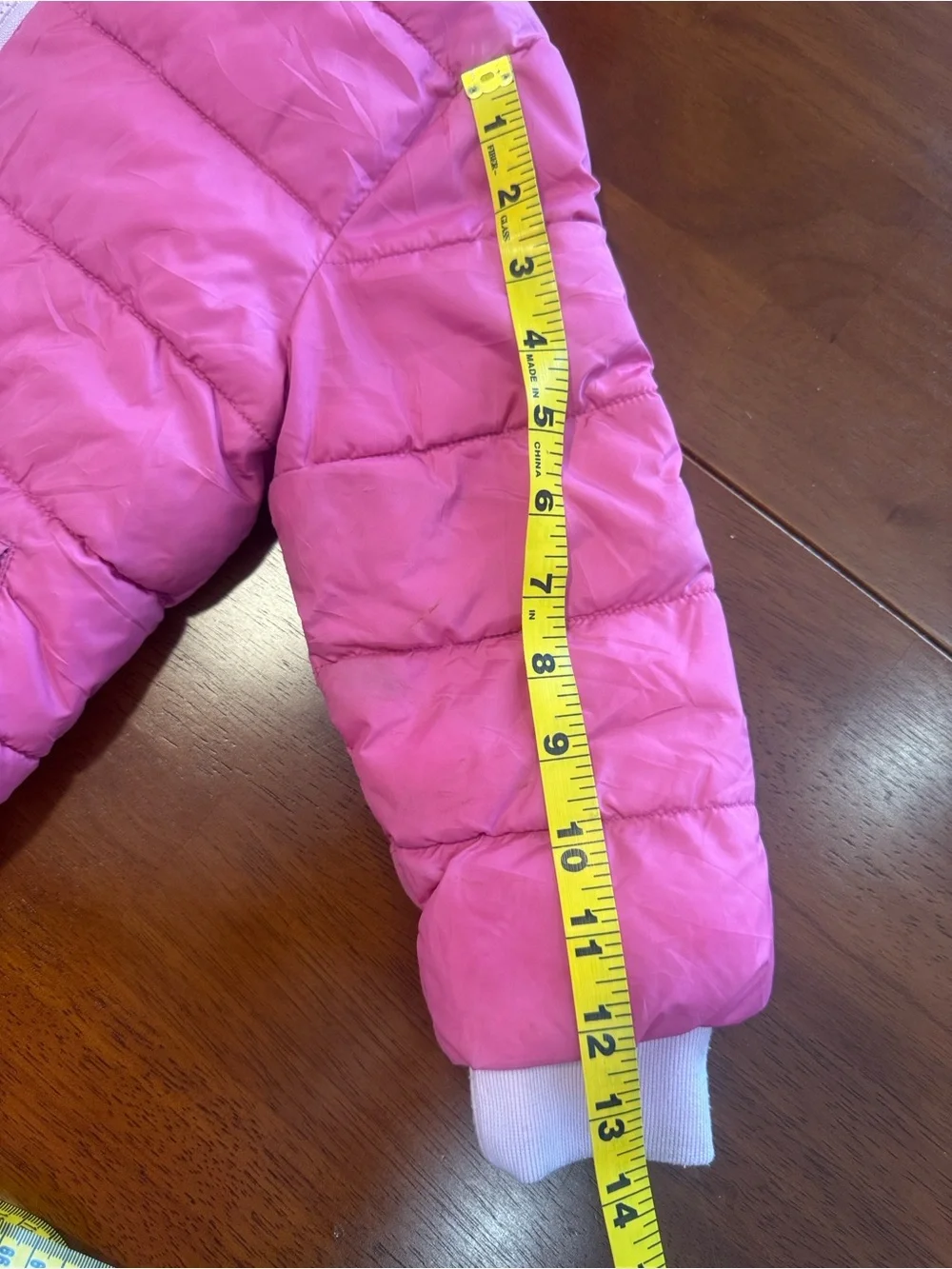 Pink Hooded Puffer Jacket with Sherpa Lining Size 3T